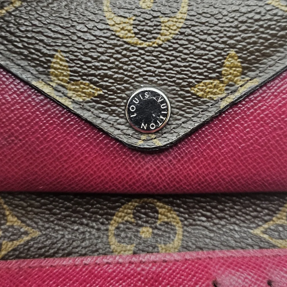 Louis Vuitton Brown Monogram and Pink Epi Leather Continental Wallet